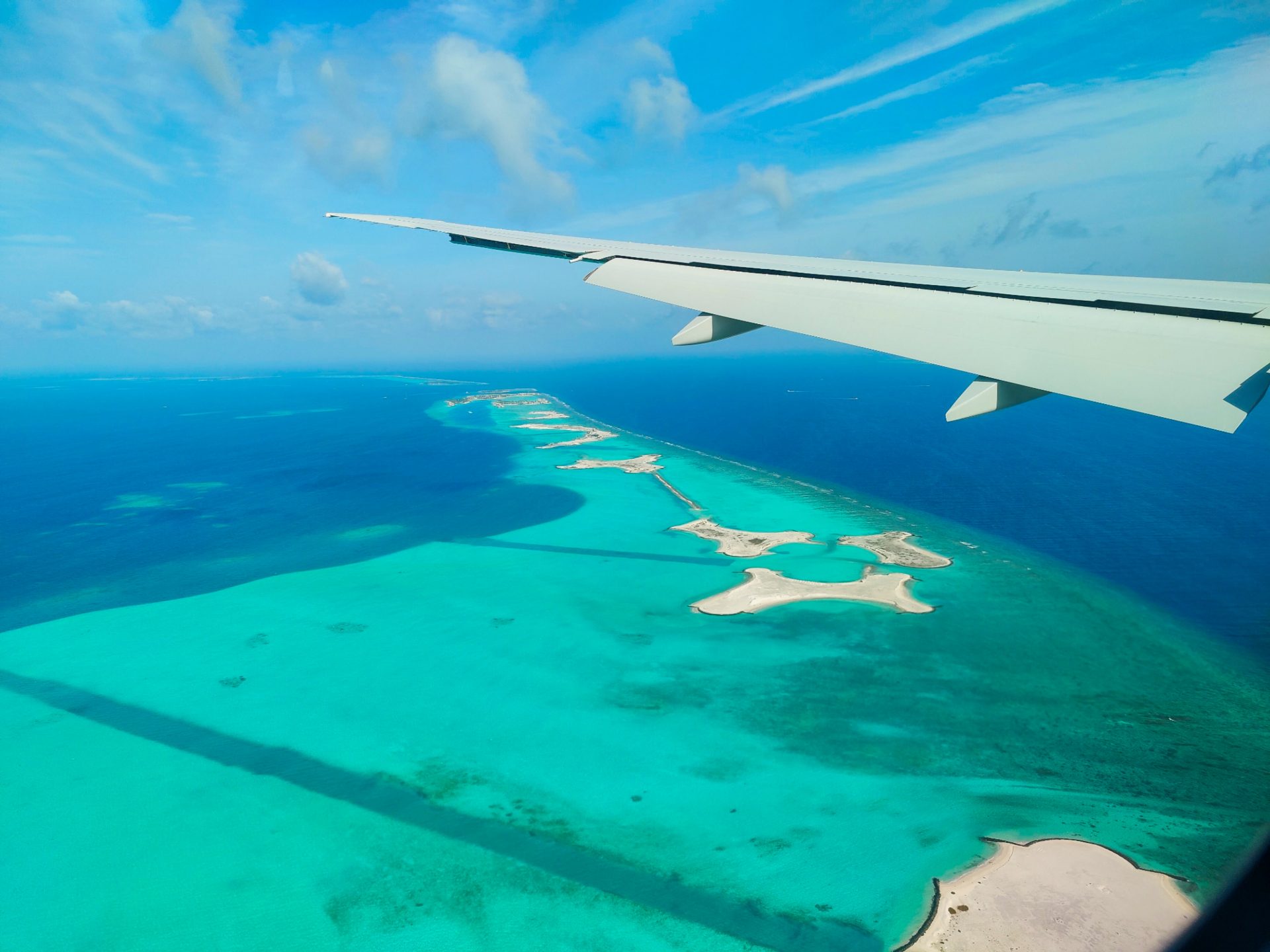 Maldivas desde el avión
