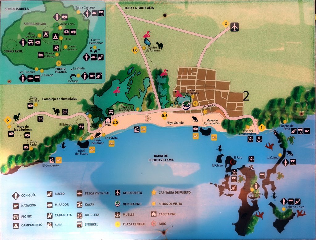 Mapa isla Isabela