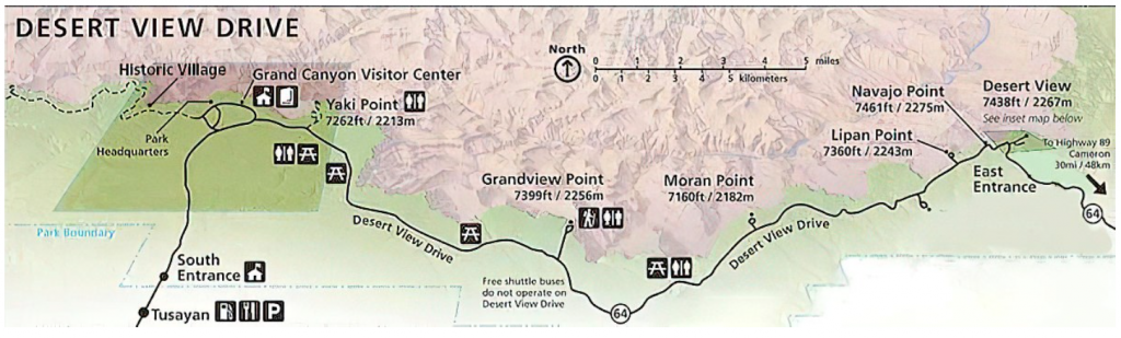 Mapa del Desert View Drive