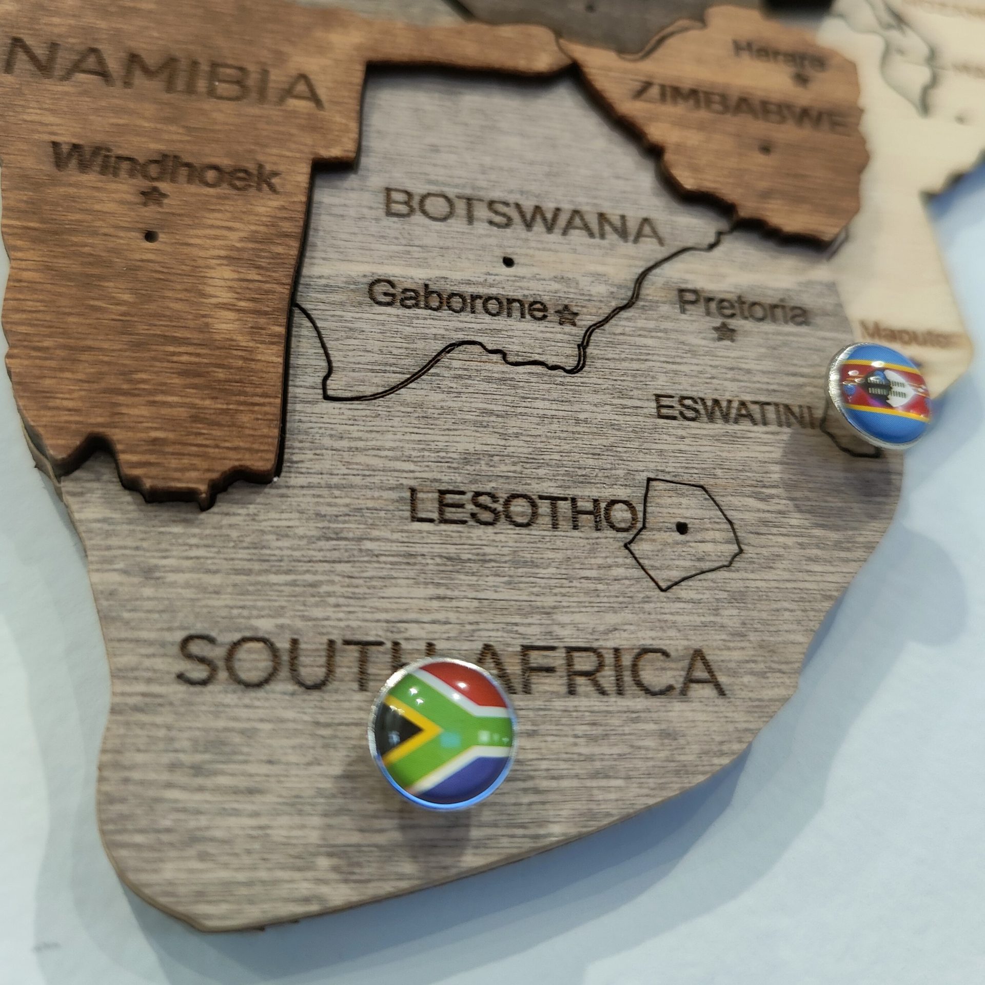 Mapa Sudáfrica y Eswatini