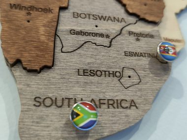 Mapa Sudáfrica y Eswatini
