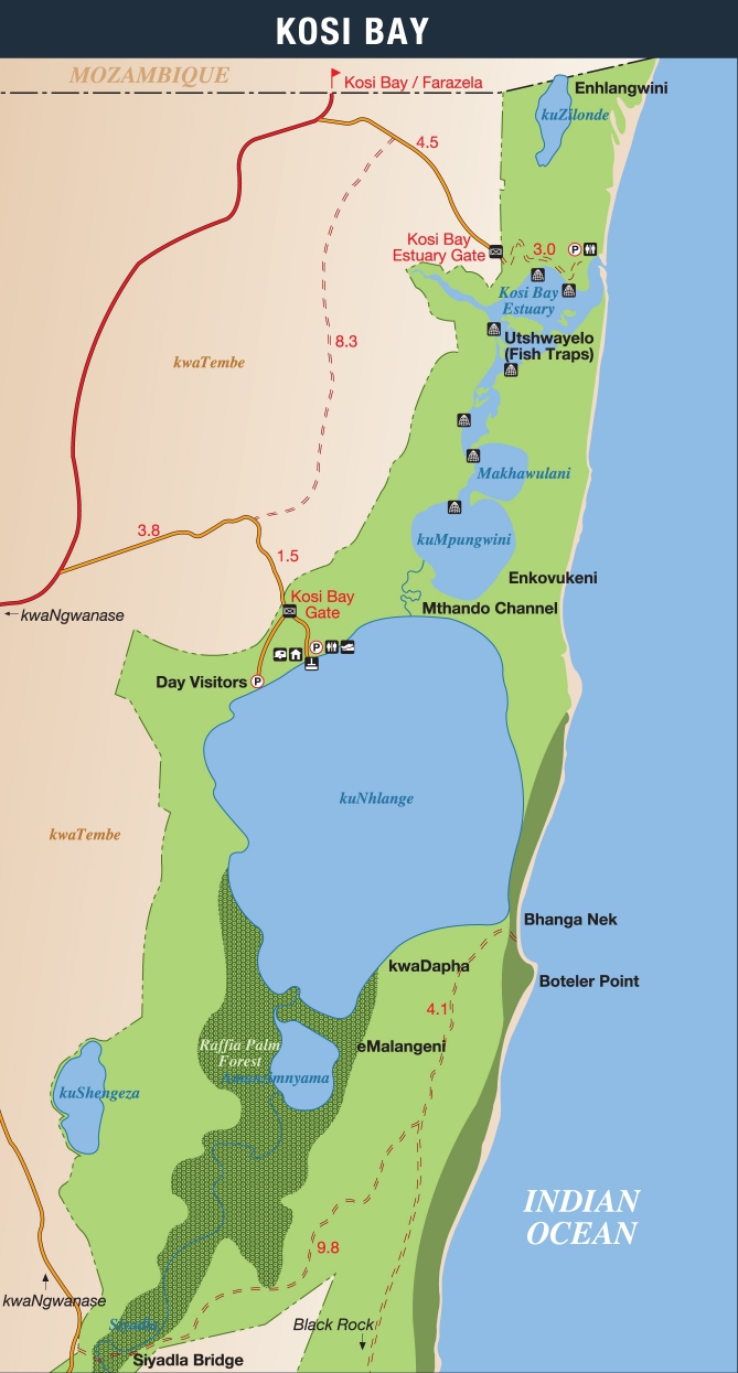 Mapa Kosi Bay