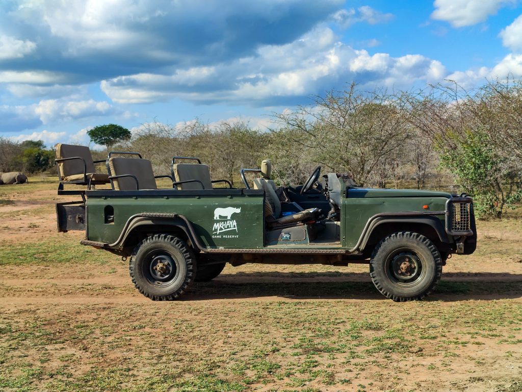 Vehículo de los Game Drives en Mkhaya Game Reserve