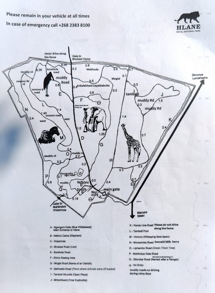 Mapa de Hlane Royal National Park