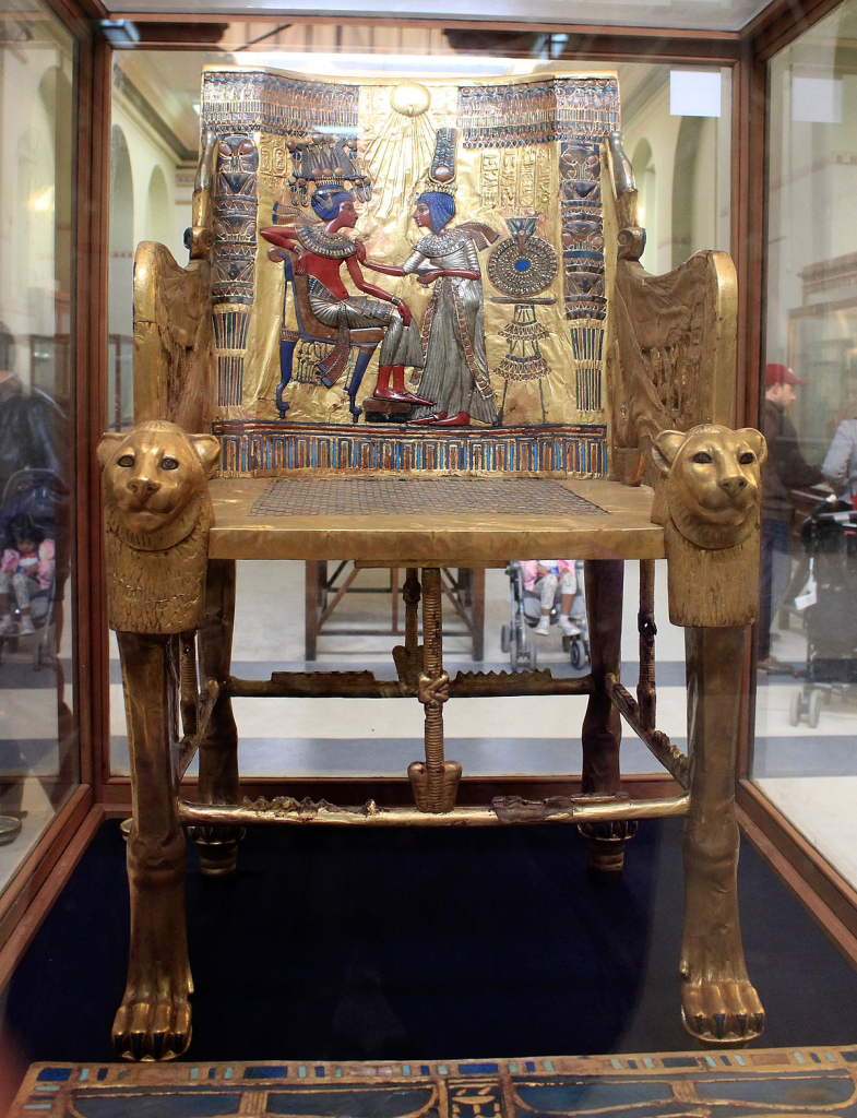 qué ver en el Museo Egipcio del Cairo por libre - Trono de Tutankhamón